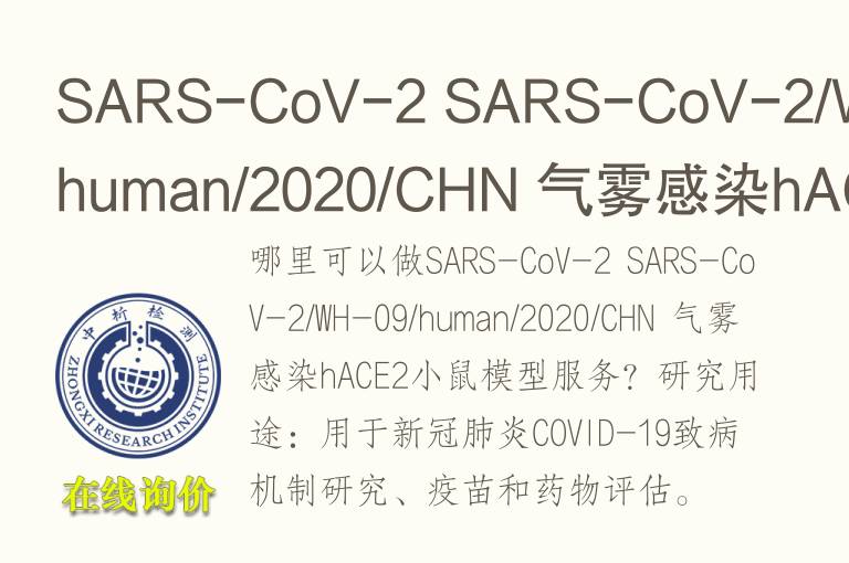 SARS-CoV-2<font color='red'>气</font>雾感染hACE2小鼠模型